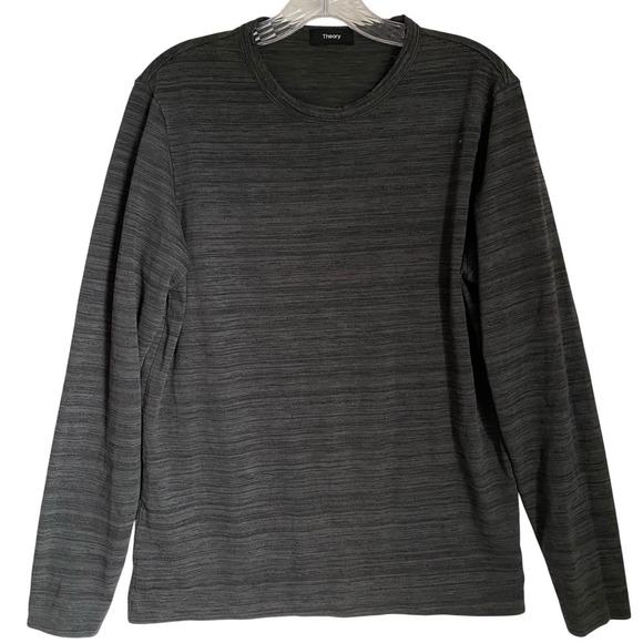 Theory Other - Theory Long Sleeve Top Men Size S Gray Knit Crewneck Casual Sports Outdoor